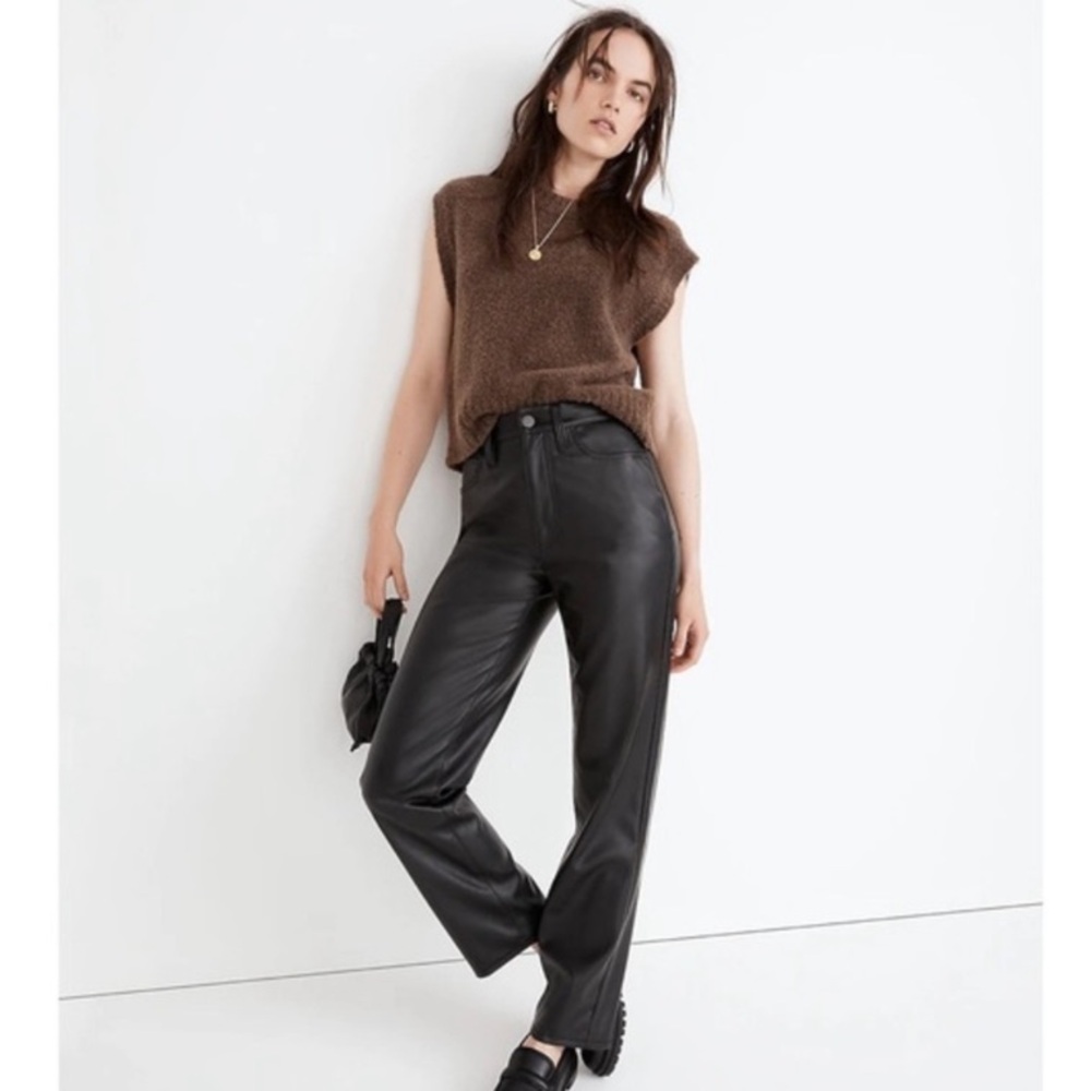 Madewell the perfect vintage straight jeans leather